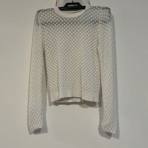 Medium, Zara white knit shirt